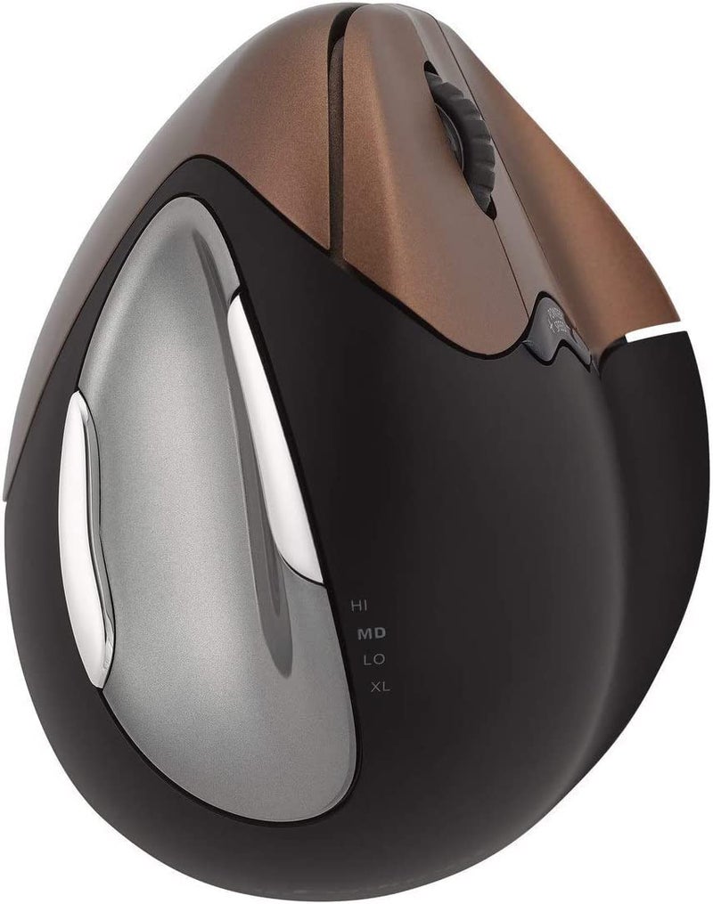 Evoluent - Ergonomical Wireless VerticalMouse & Jestik Microfiber Cloth - Right Handed - Small Size - Brown & Black - Image 5